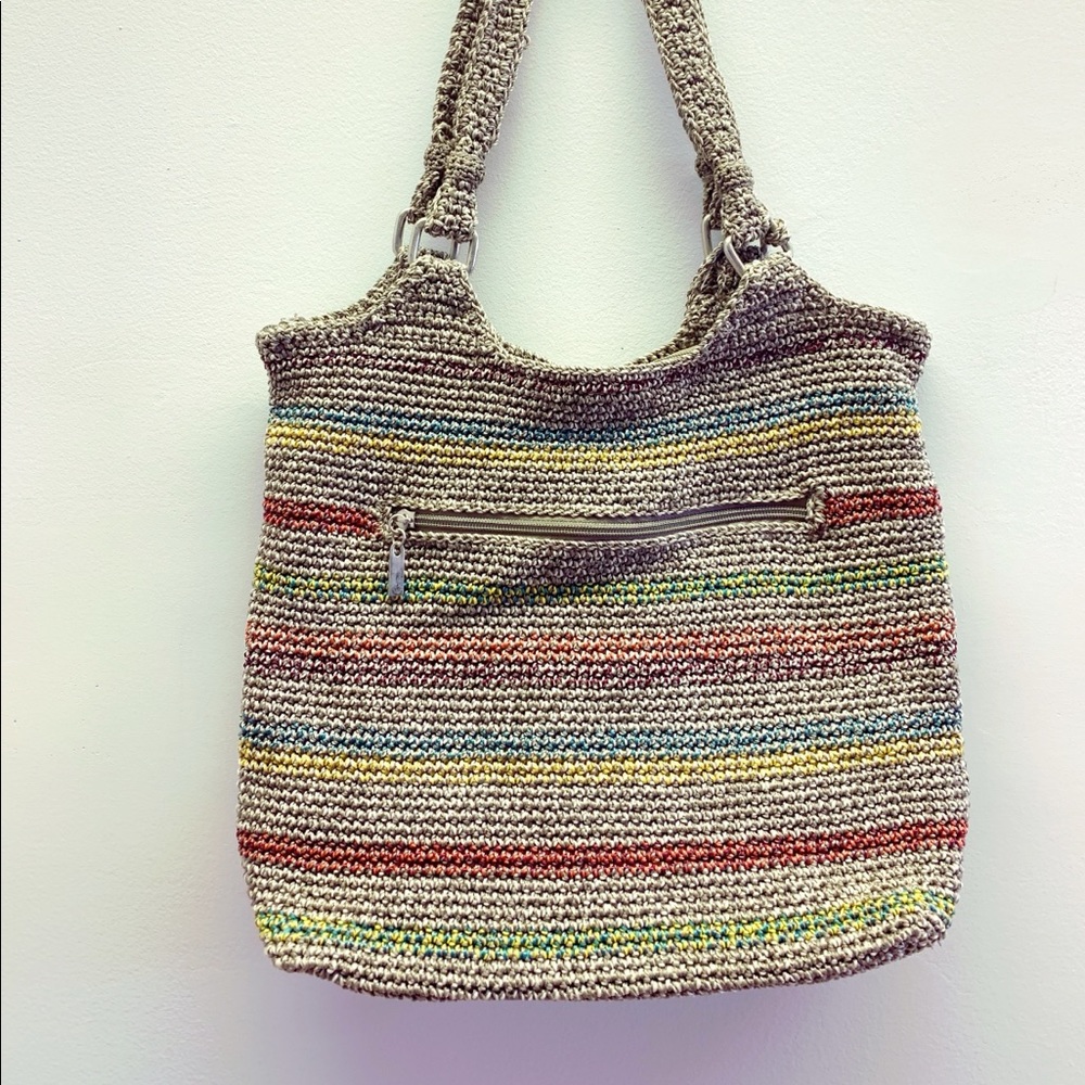The Sak Belle Crochet Striped Tote - Picture 8 of 10